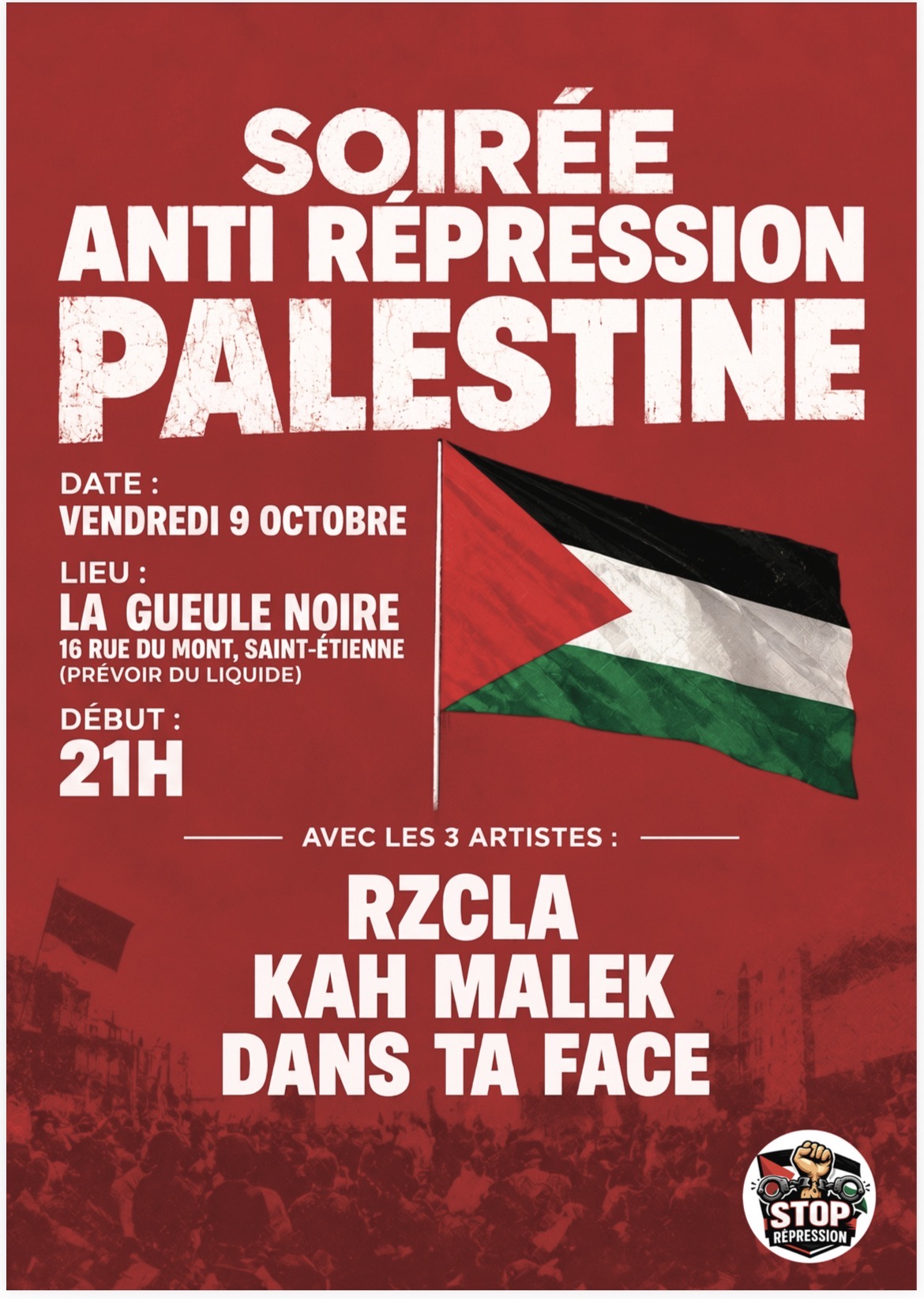 SOIRÉE ANTI-RÉPRESSION PALESTINE