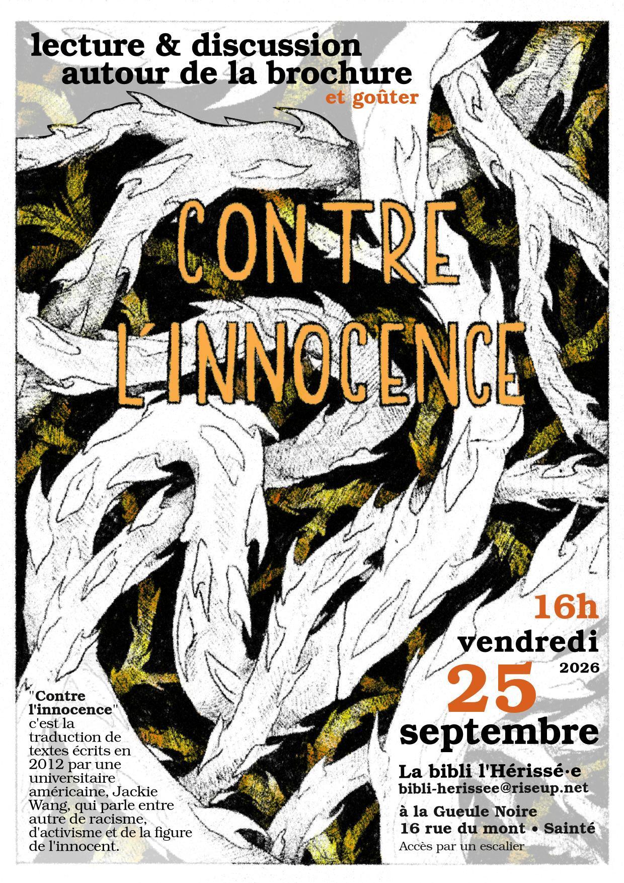 Lecture, discussion & goûter de l'Hérissé·e